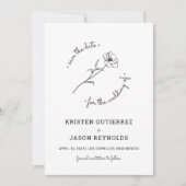 Wilde bloem sparen de Datum Kaart (Voorkant)