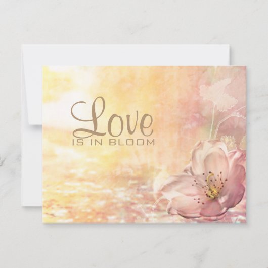 Wilde bloem sparen de Datum Save The Date (Voorkant)