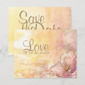 Wilde bloem sparen de Datum Save The Date (Voorkant / Achterkant)