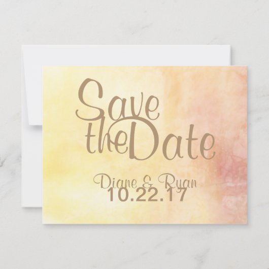 Wilde bloem sparen de Datum Save The Date (Achterkant)