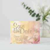 Wilde bloem sparen de Datum Save The Date (Staand voorkant)