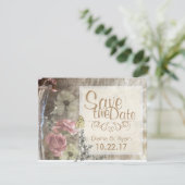 Wilde bloem sparen de Datum Save The Date (Staand voorkant)