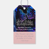 Wilde bloem sparen de Labels van de Datum Cadeaulabel (Achterkant)