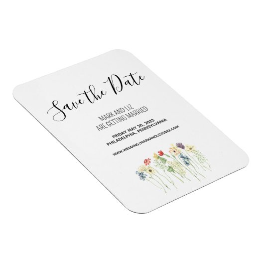 Wilde bloem sparen de Magnet van de Datum Magneet (Rechterzijde)