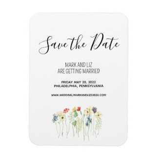 Wilde bloem sparen de Magnet van de Datum Magneet