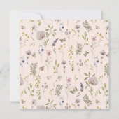 Wilde bloem Spring Summer Floral Baptism Invitatio Kaart (Achterkant)