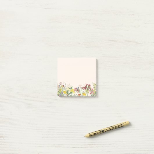 Wilde bloem Sticky Notes (Op bureau)