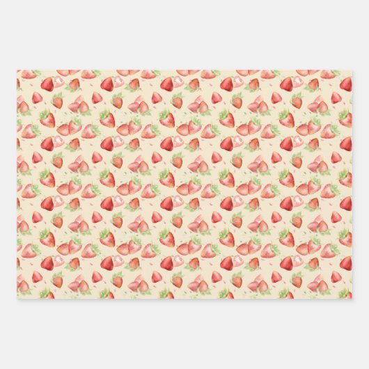 Wilde bloem Strawberry Field Nursery Inpakpapier Vel (Voorkant 3)