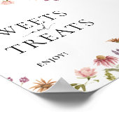 Wilde bloem Sweet and Treding Sign Poster (Hoek)