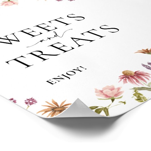Wilde bloem Sweet and Treding Sign Poster (Hoek)