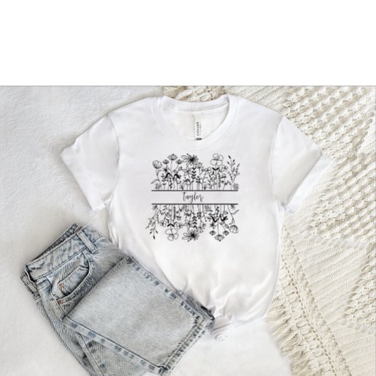 Wilde bloem t-shirt