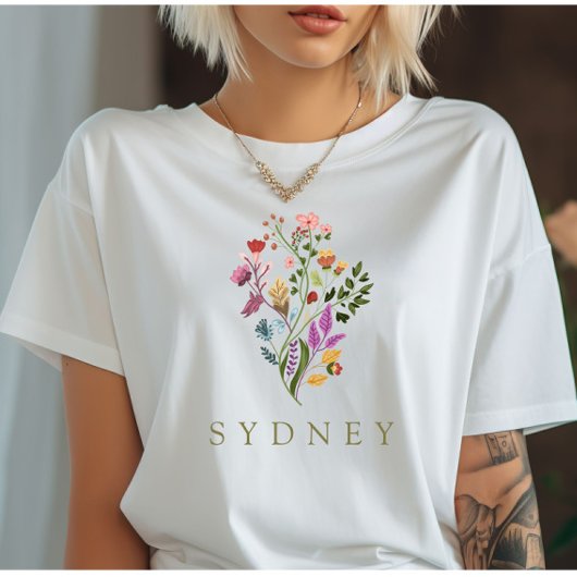 Wilde bloem t-shirt