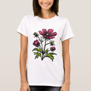 Wilde bloem t-shirt