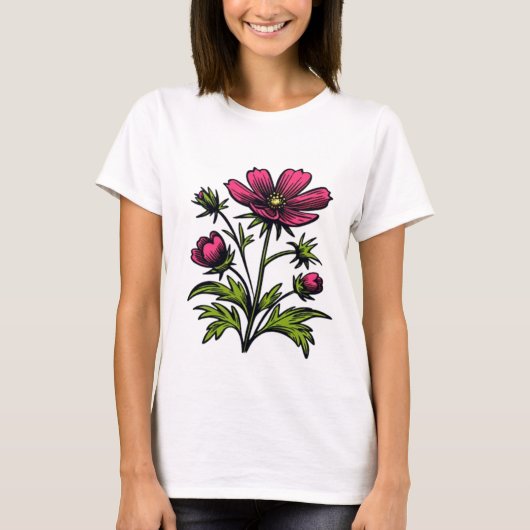 Wilde bloem t-shirt (Voorkant)