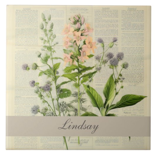  wilde bloem tegeltje (Voorkant)