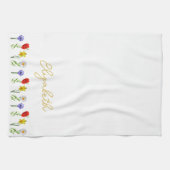 Wilde bloem theedoek (Horizontaal)