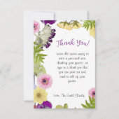 Wilde Bloem Thema Dankkaart Bedankkaart (Voorkant)