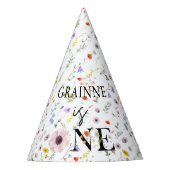 Wilde bloem Theme Birthday Party Wilde One Feesthoedjes (Voorkant)