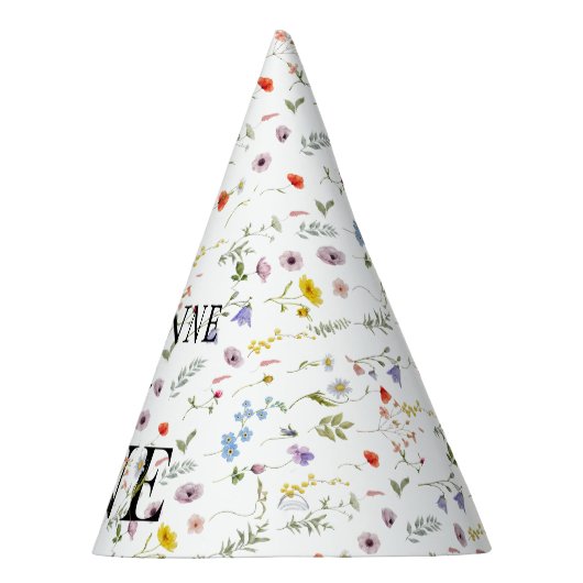 Wilde bloem Theme Birthday Party Wilde One Feesthoedjes (Rechts)