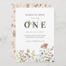 Wilde bloem Theme Girl 1st Birthday