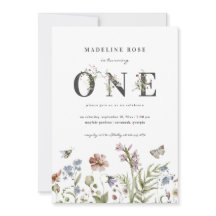 Wilde bloem Theme Girl 1st Birthday