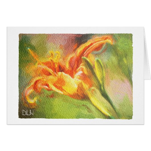 Wilde bloem Tiger Lily/Floral/Waterverf Kijk uit (Voorkant Horizontaal)