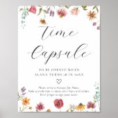 Wilde bloem Time Capsule Sign Poster (Voorkant)