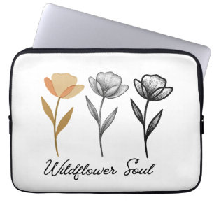 Wilde bloem trendy ontwerp laptop sleeve