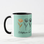 Wilde bloem trendy ontwerp mok (Links)