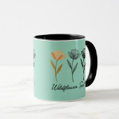 Wilde bloem trendy ontwerp mok (Voorkant rechts)