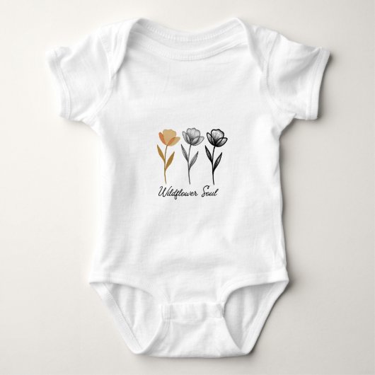 Wilde bloem trendy ontwerp romper (Voorkant)