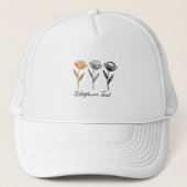 Wilde bloem trendy ontwerp trucker pet (Voorkant)