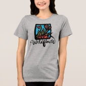 Wilde bloem Tri-Blend shirt (Voorkant)