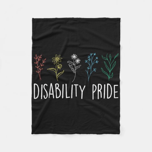 Wilde bloem Trots Gehandicapt Disability Pride Maa Fleece Deken (Voorkant)