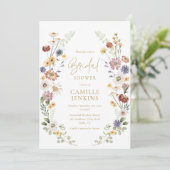 Wilde bloem Tuin Bridal Shower Kaart (Staand voorkant)