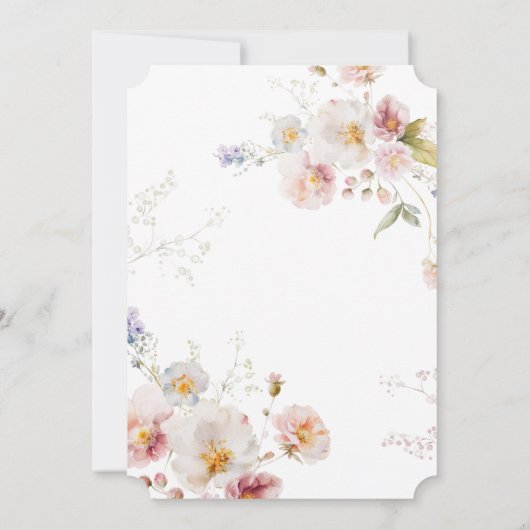 Wilde bloem Tuin Bridal Shower Kaart (Achterkant)