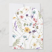 Wilde Bloem Tuin Bruiloft Kaart (Achterkant)