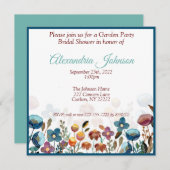 Wilde bloem Tuin Party Bridal Shower Kaart (Voorkant / Achterkant)