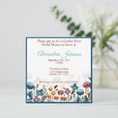Wilde bloem Tuin Party Bridal Shower Kaart (Staand voorkant)