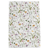 Wilde bloem Tuin Pattern Custom Gift Bag Medium Cadeauzakje (Achterkant)