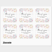 Wilde bloem Tuin Theme Girl waterverf verjaardag Vierkante Sticker (Vel)