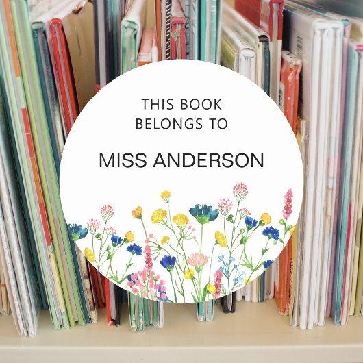 Wilde bloem Tuinbezit van bladwijzer sticker