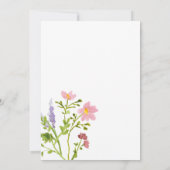 Wilde bloem Tuinpartij Baby shower Kaart (Achterkant)