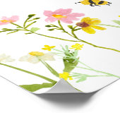 Wilde bloem Tuinpartij Baby shower Welkomstteken Poster (Hoek)