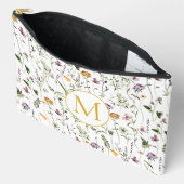 Wilde bloem Tuinpatroon Aangepast monogram Etui (Open)