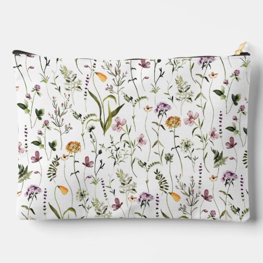 Wilde bloem Tuinpatroon Aangepast monogram Etui (Achterkant)