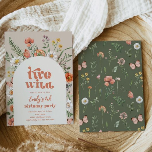 Wilde bloem Tweede uitnodiging van de Dag van de D