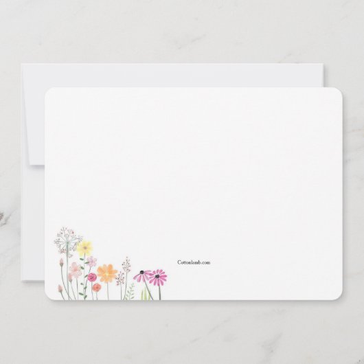 Wilde bloem - uitnodiging (Achterkant)