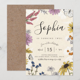 Wilde bloem - uitnodiging