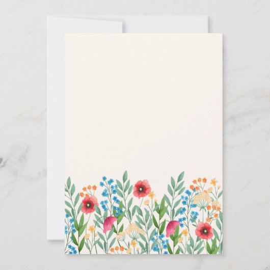 Wilde bloem - uitnodiging (Achterkant)